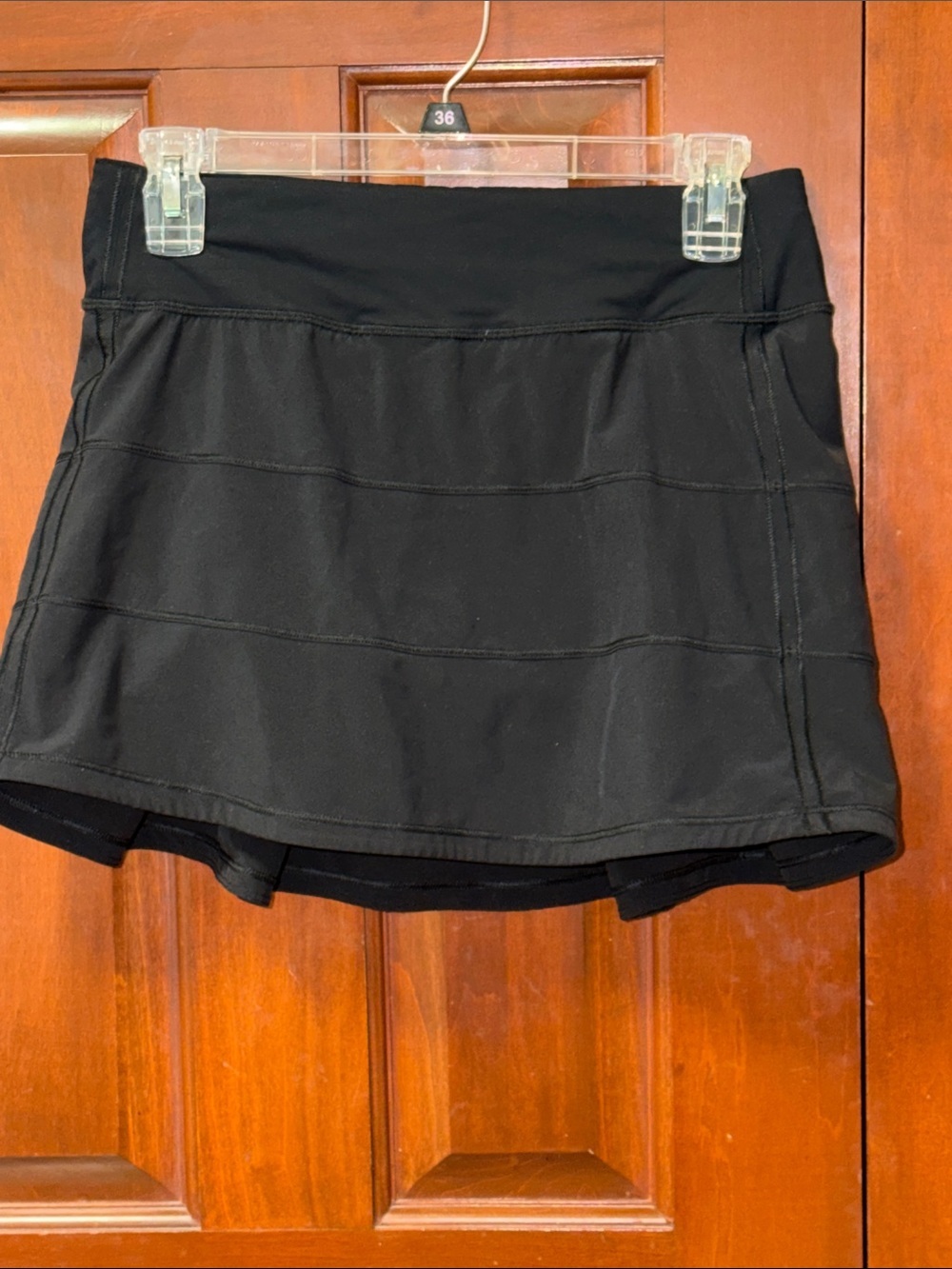 Lululemon Athletica Active Skort Built-In Shorts Tiered Mini Black Size 4